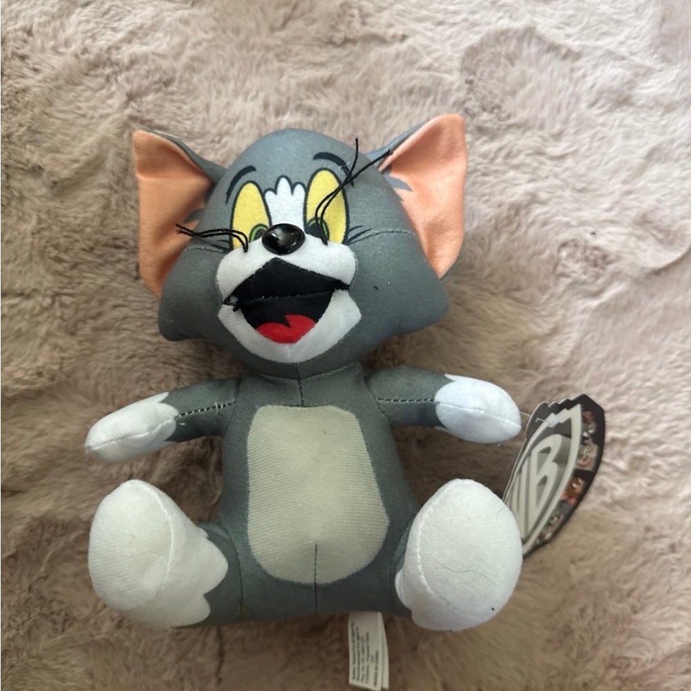 Warner Bros. Gray and White Tom Cat Plush Toy